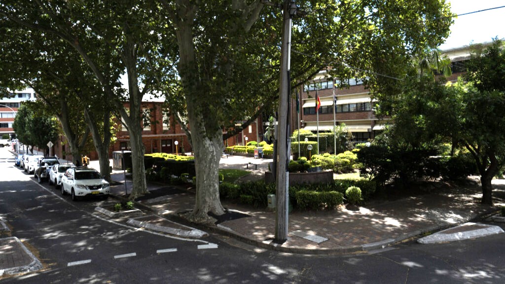 Before: Photo of current park and admin building 