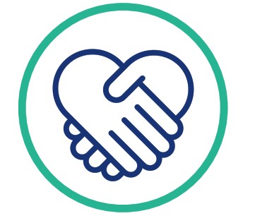 Icon of two hands in a handshake
